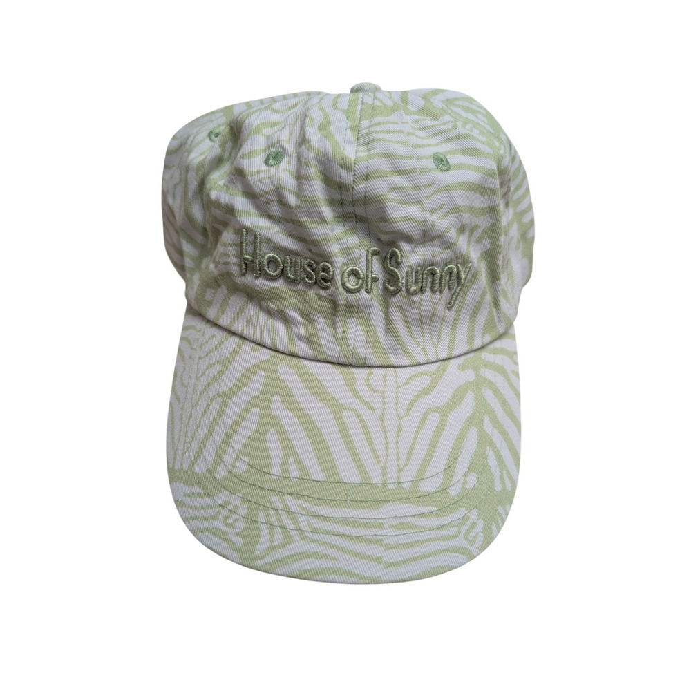House of Sunny Zebra Print Cotton Baseball Cap Hat Beach Vacation Boho Tropical